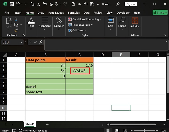 AVERAGEA Function 3