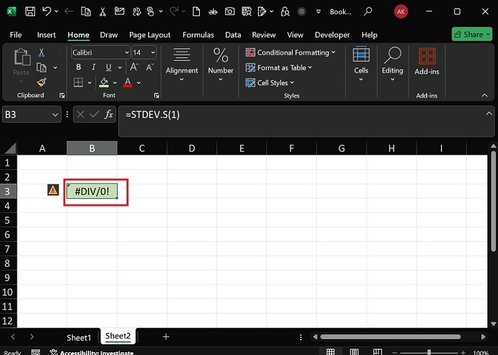 STDEV.S Function6