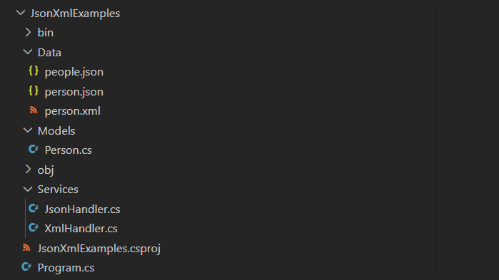 folder structure