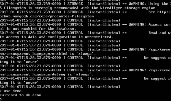 Database name DEMO