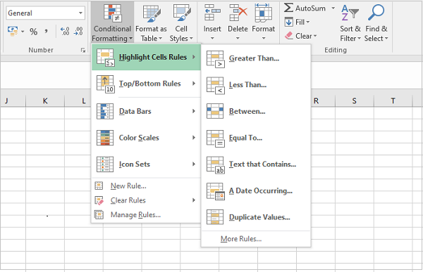 Conditional Formatting