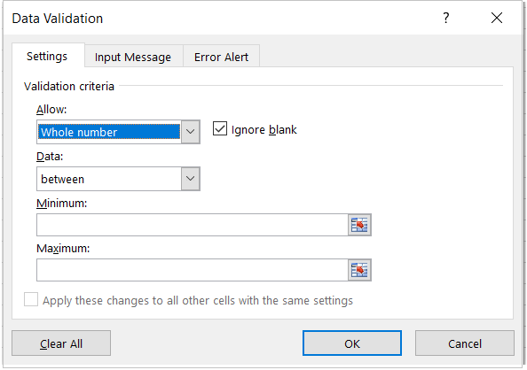 Data Validation