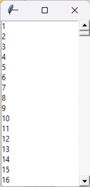 Ruby/Tk Scrollbar