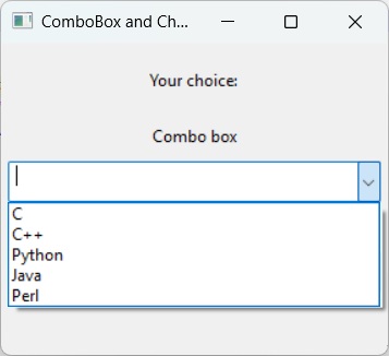 ComboBox Output